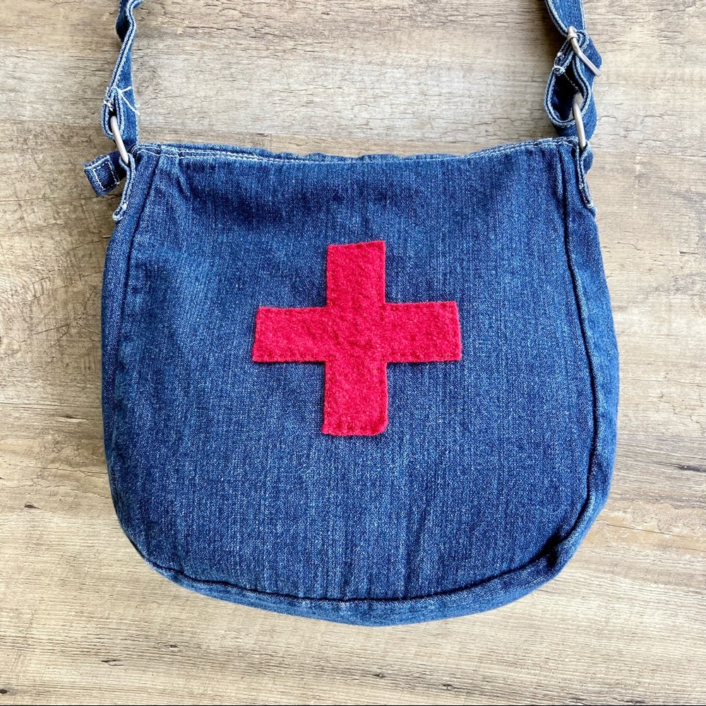 Swiss Army Denim Crossbody / Shoulder Bag Purse - Picture 7 of 14